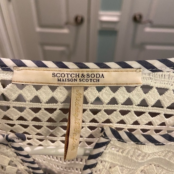 SCOTCH And Soda Crochet Stripe Bell Sleeve Top - Picture 9 of 10